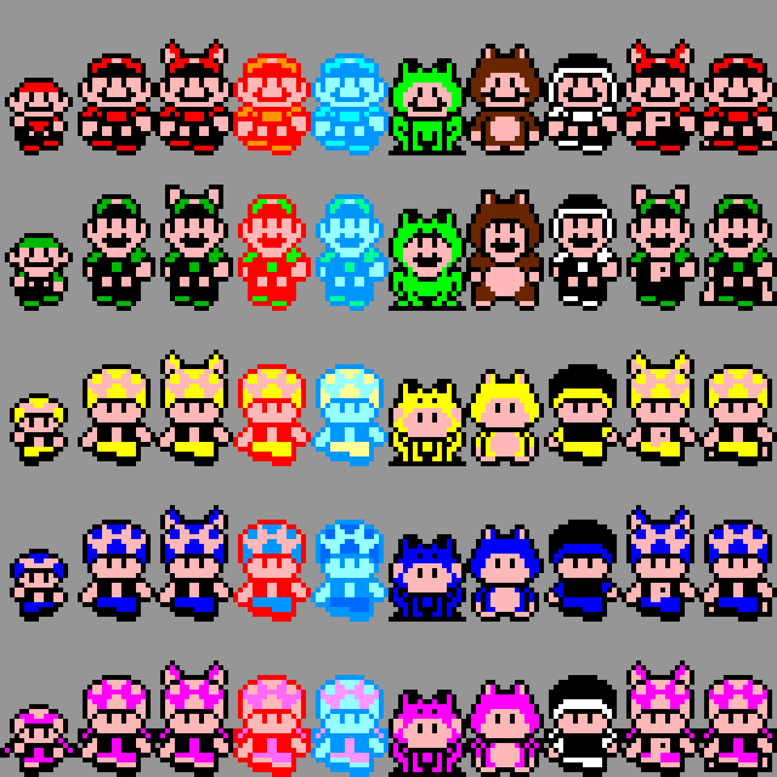 SMB3 World Map Sprites