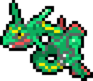 [9664c4] rayquaza pixel