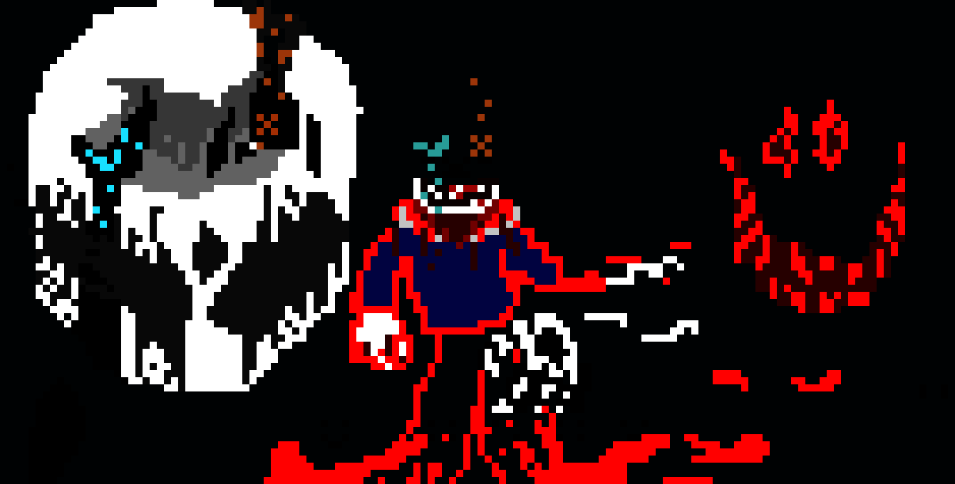 sans is posessed by gaster while chara is trying to kill sans(sans phas 1-20