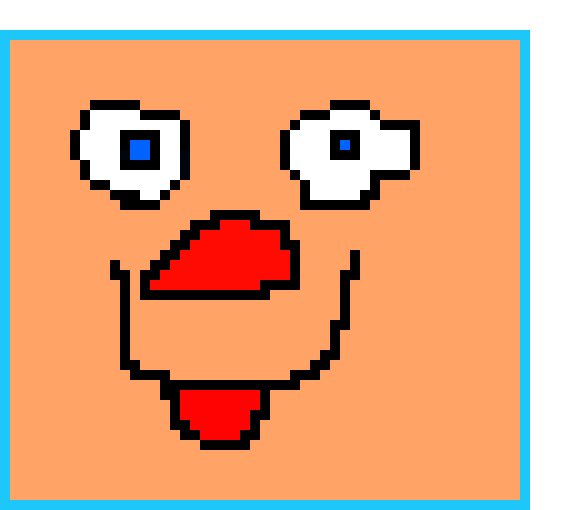 [30e121] funny square man