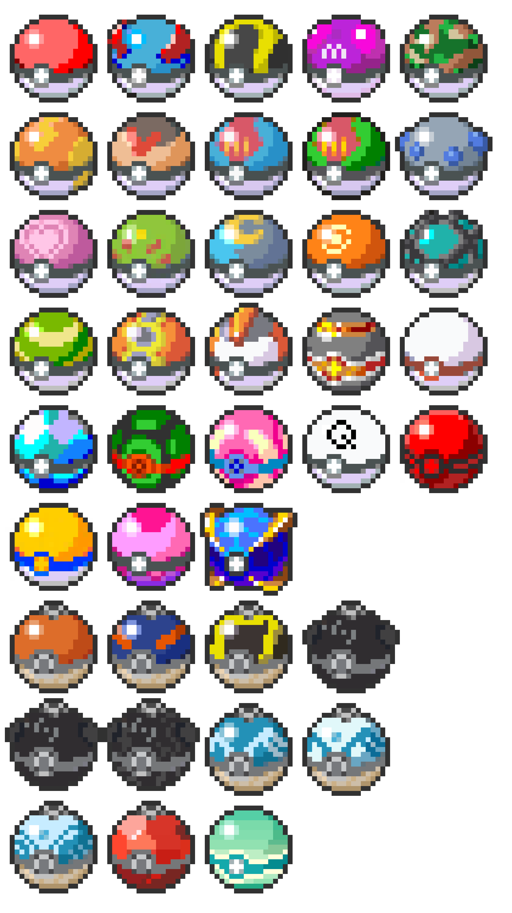 Pokeball sprites (Legends Arceus included)