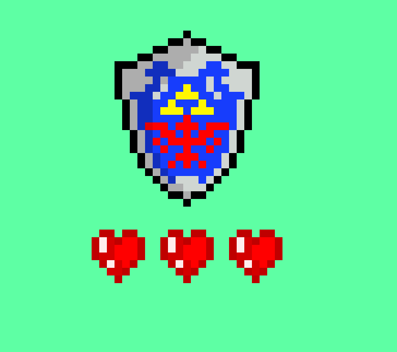 [9664c4] link shield & hearts