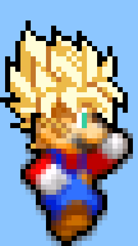 [4560b5] ssj mario falling sprite