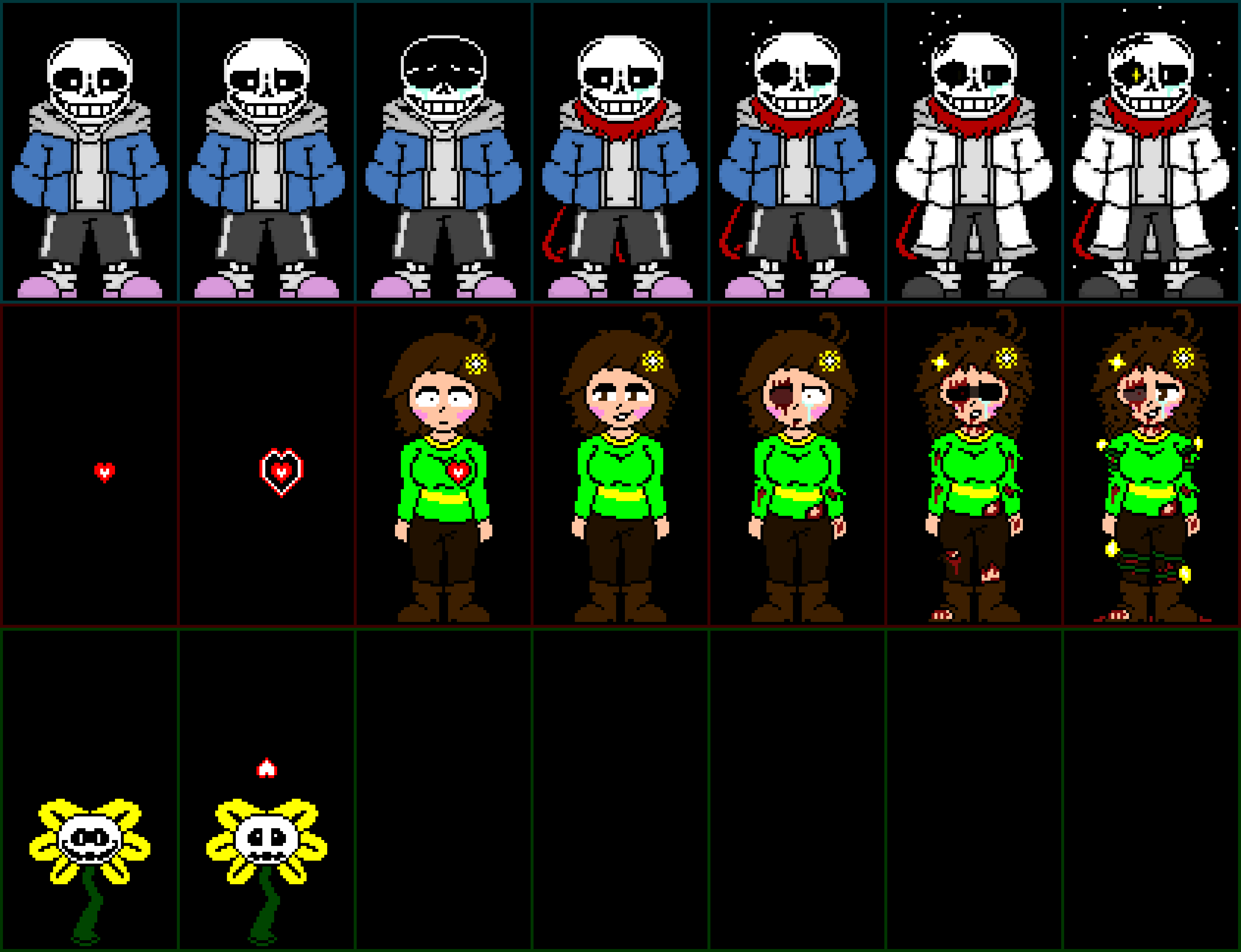 [a00929] I add flowey/Asriel (haven't drawn yet) side of thing