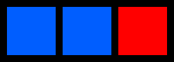 [4a3c80] two blue one red