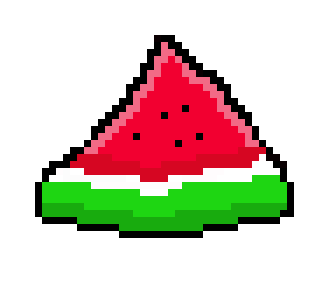 [e43d32] Watermelon pixel art