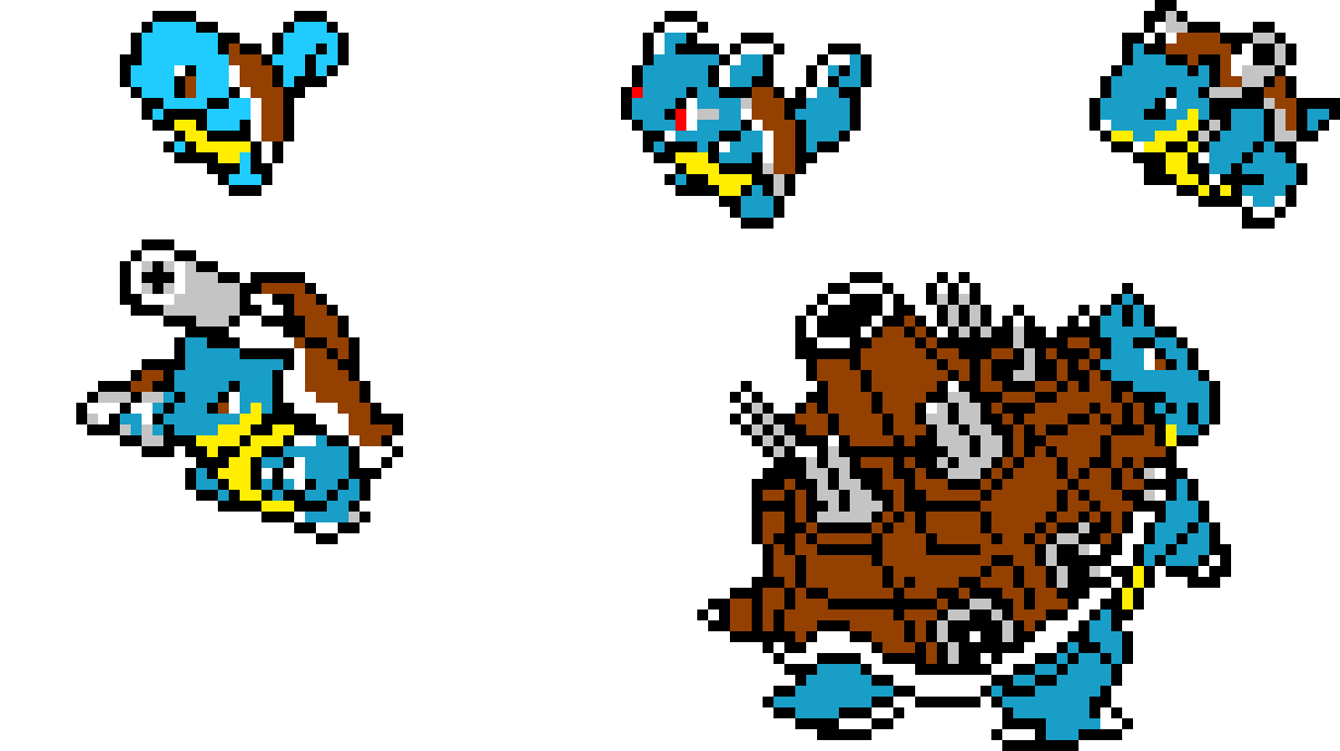 [7e912a] squirtle line + mega and gigantamax