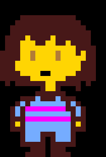 [df4002] (Frisk punched the ceiling of the corridor, making them fall back down before the blast.)