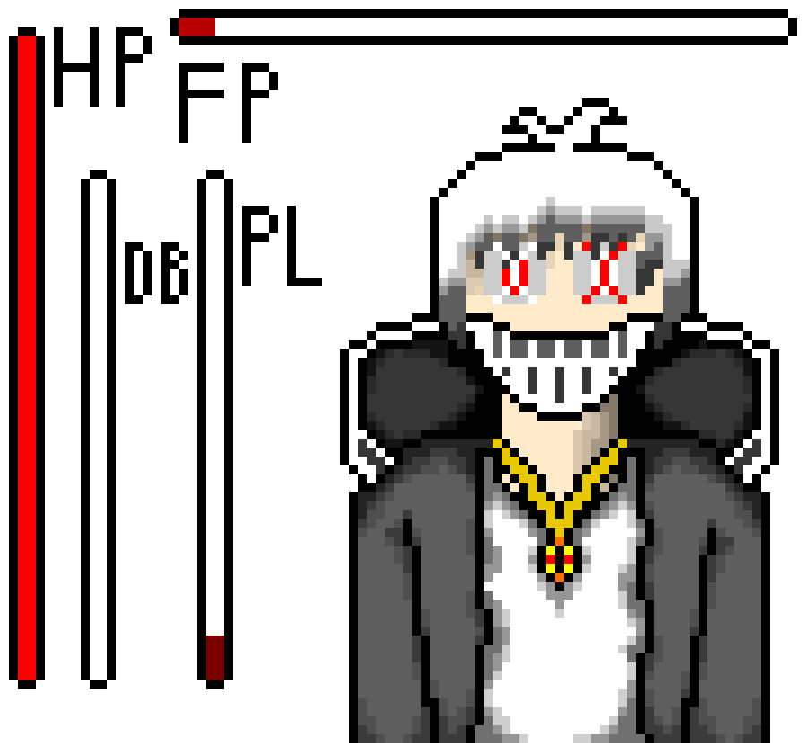 [409f91] "Well you see there are to different sides to her. Crimzon Hana and Crimzon X. Crimzon X's LV is very high and when she is around that means she is in some sort of danger." - Crimzøn Hana (X-Tale)