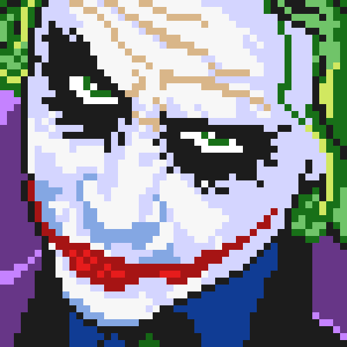 the joker pixel art
