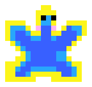 [9664c4] Starfish blue and yellow