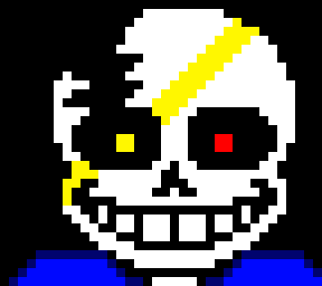 it feels illegal to look a that weird sans papyrus thing 