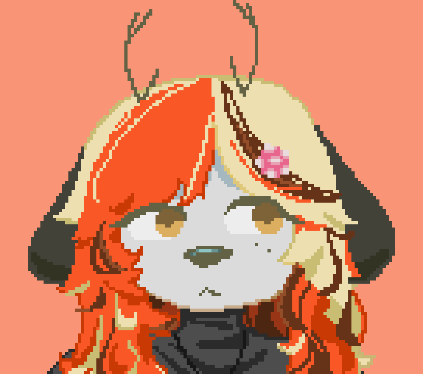 [5cbe69] OH THE ME DOG uhm.,, im not sure if im honest im still working on drawing snouts, but for facing forward the cool thing is you dont have to pronounce snout at all. if my character were looking up, id probably put a lil shading line above her nose just to enunciate the snout but i dont really put much effort into it
