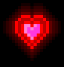 so yeah, this is stellars soul, on close examiniation its a pink glowing crystal hear with a red heart shaped sheild around it,tho the sheild like cover still being fragile