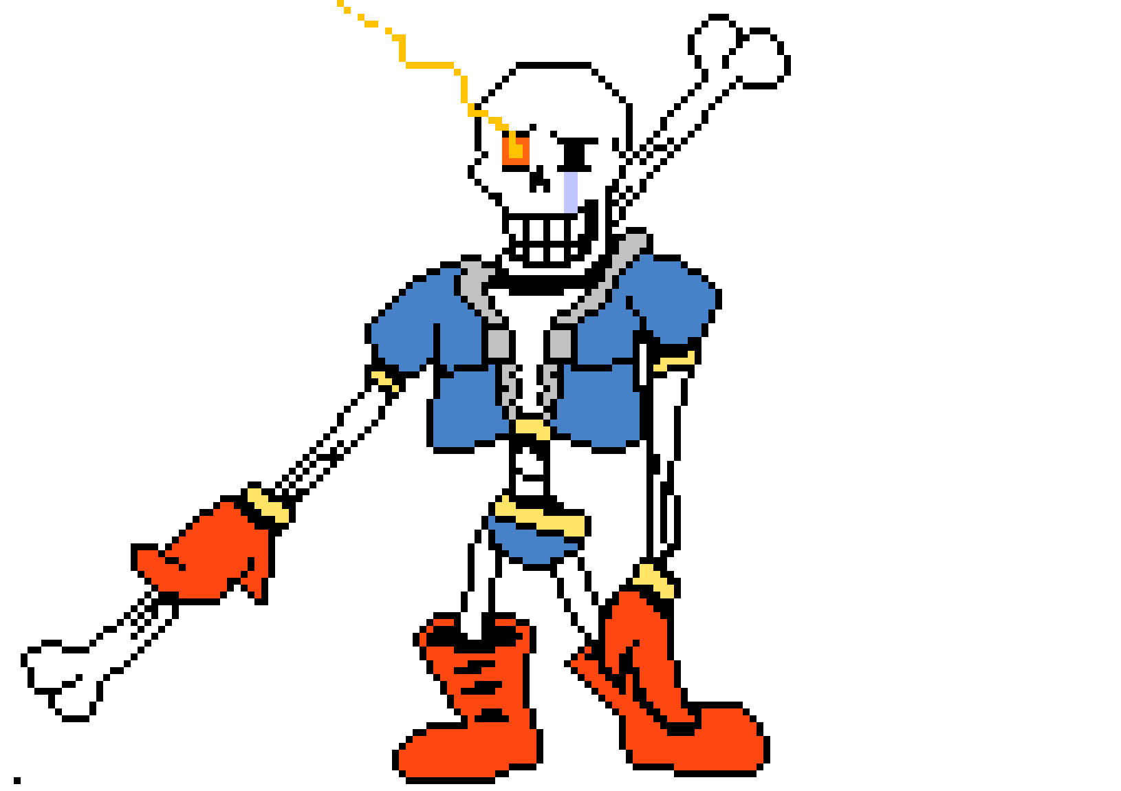 Disbelief Papyrus Phase 1 Battle Sprite.