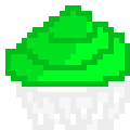 [9664c4] Green Vanilla Cupcake