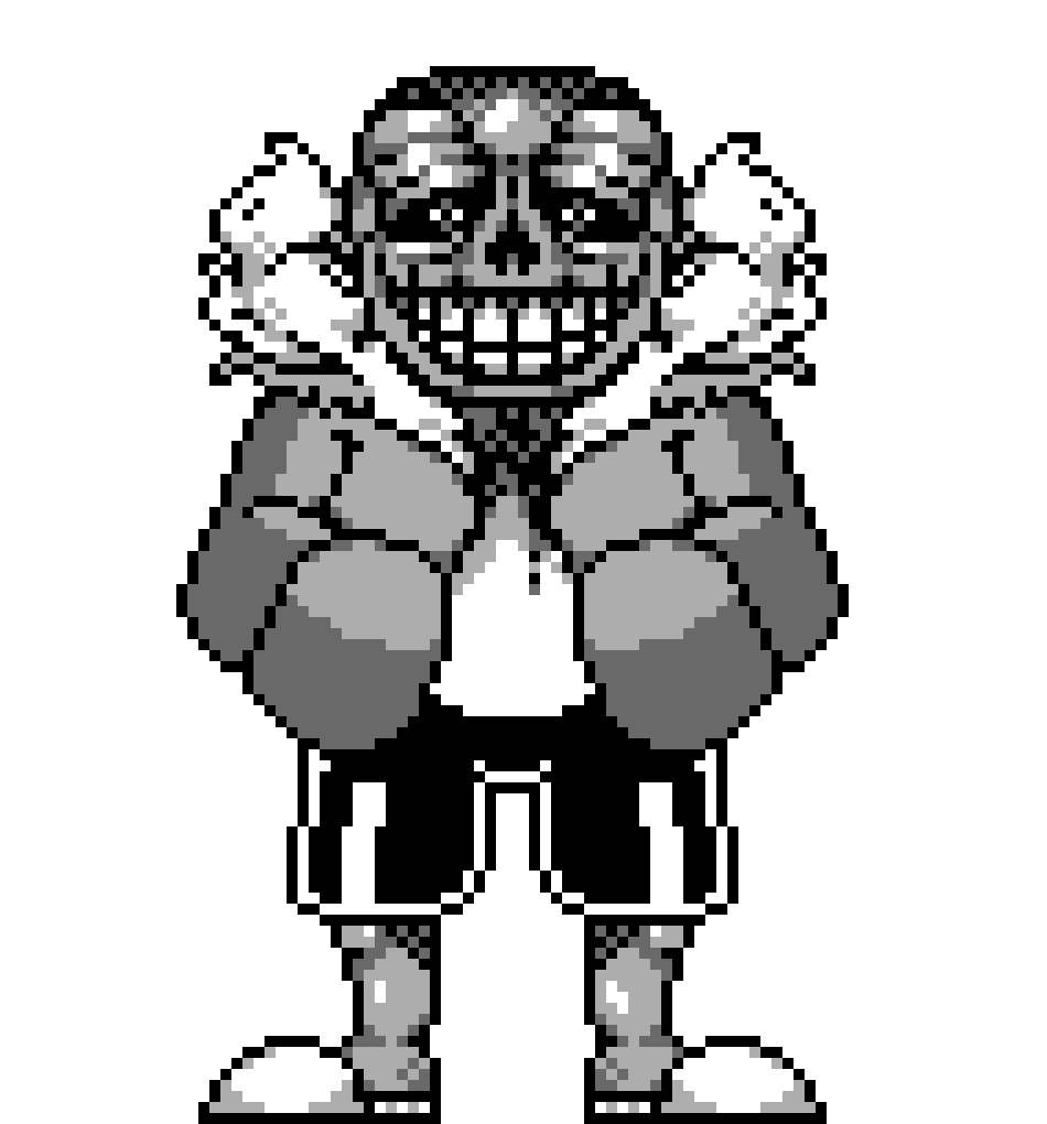 [UNDERTALE:Gameboy'd] Sans. (REMADE! Colored version coming right when i have uploaded this or it's already out) -Allan