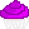 [9664c4] Purple Strawberry Cupcake