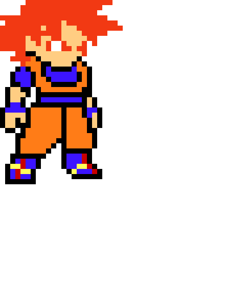 [9664c4] 8 Bit Goku super saiyan god 