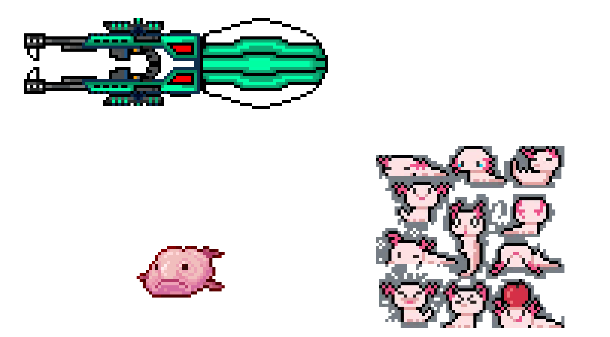 [3c0acd] Gun fish + Axy + Blob
