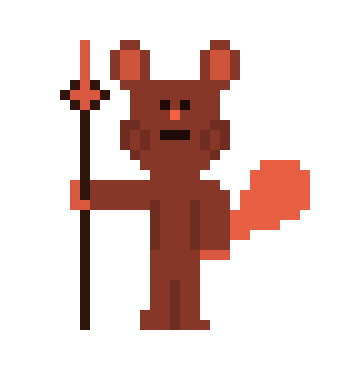 [9664c4] Squirrel World Squirrel (holding acorn staff)