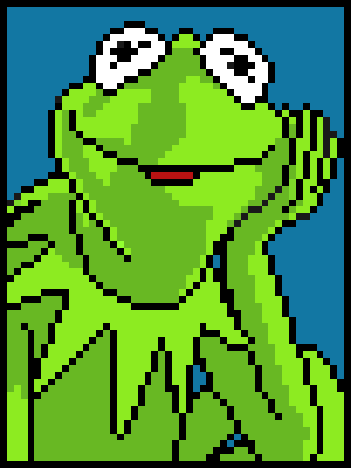 [2fbf6b] Who turned the lights off!? *turns them on* -Kermit