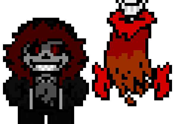 [40f9ff] Murder Drones OC Palettes - a Zombie Drone and his Phantom Brother inspired by Dusttale Sans and Papyrus