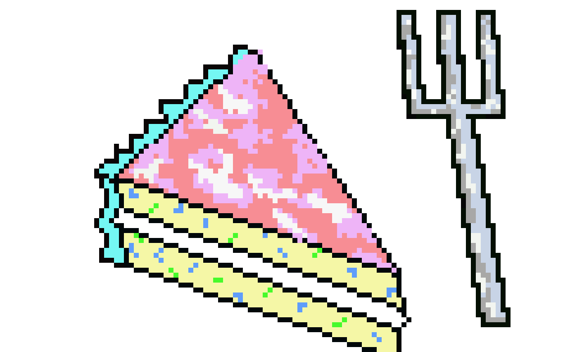 [9664c4] cake and fork