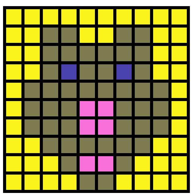 [fe4380] 10x10 grid