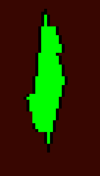 Portal turns the ruins into a dark gray look and spikes bloody red *