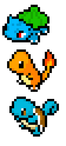 [9664c4] Kanto Starters Sprites