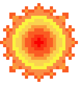 [ab0a27] Pixel art sun