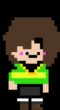 also can you help me draw flowey on the eyeless chara sprite? i give u perms to edit it lol