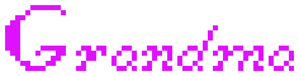 [9664c4] Grandma font