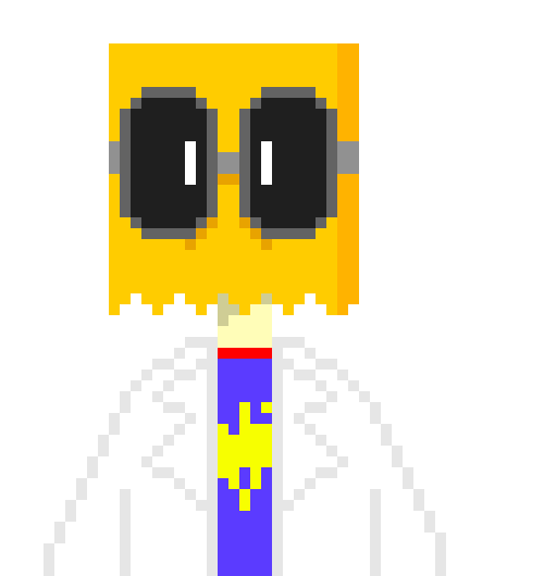 [7b7bce] -puts the reel in his lab coat- probably could use this for a project...-walking through ink- why the heck is there so much ink around here?!