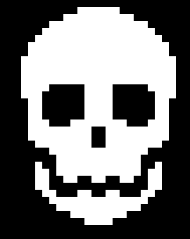 pixel skull