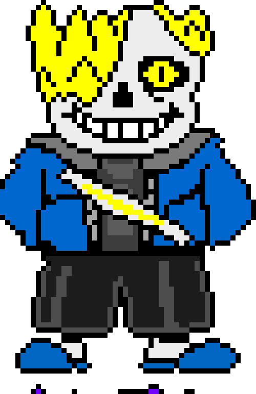 [d46952] mega gaster blaster fires at person who put frisk and a cage
