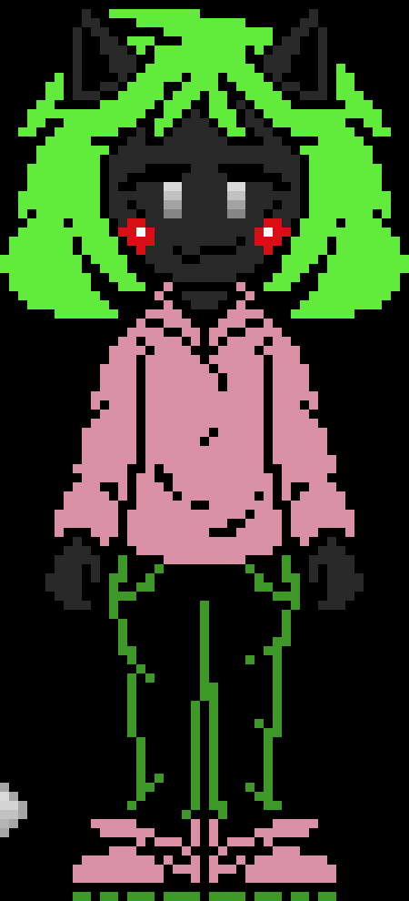 (This is all I was able to get done tonight. It's a sorta Ralsei/Mocha fusion. But....yeah. I'll finish it tomorrow.)