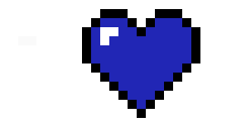 [d8d363] sky blue heart pixel