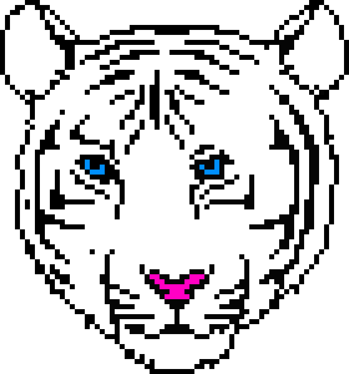 [9664c4] pixel art White tiger (ME)