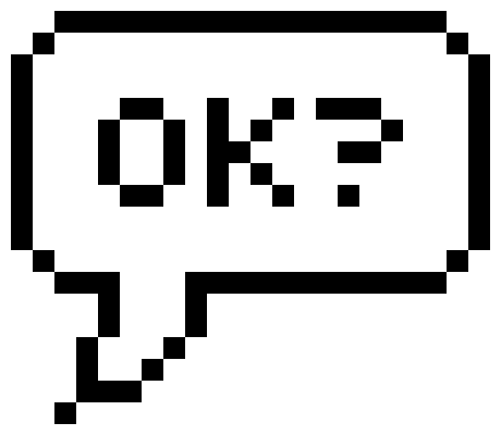 ok pixel speech bubble