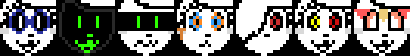 [63ceb7] KS: Just a cheery and happy as normal | Wobot: Same thing as KS | Allan: ... Either pissed or uncomfortable ... | T: Just uncomfortable or maybe confused | Rare: That... Soulless, unblinking eye... | FurryStory Warrior: " *Happy* " | Stellar: Looks like they forgive, you while still in  happy mood