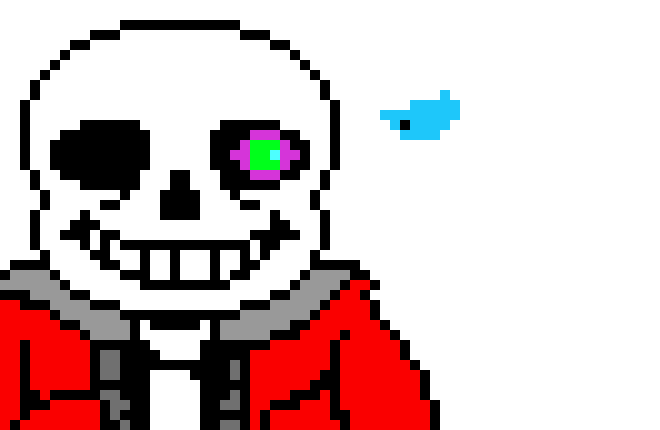 Look who's talking you recolored sans sprite. -HorrorTale Sans