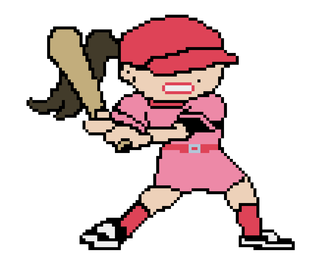 [9664c4] batter girl white dark brown hair