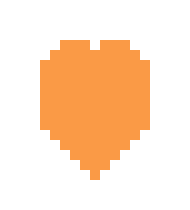 [9664c4] orange heart