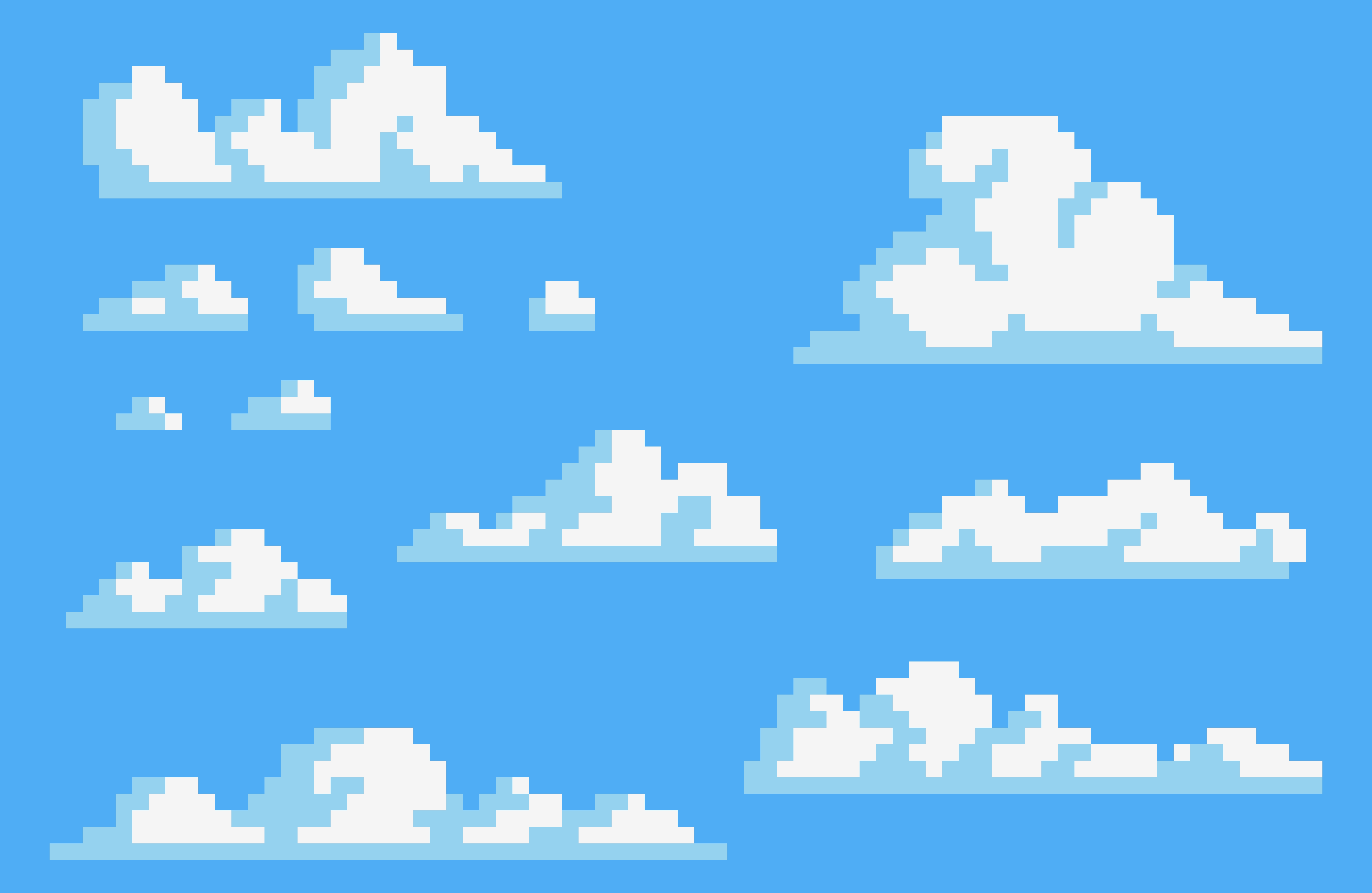 [4f2822] Clouds pixel art