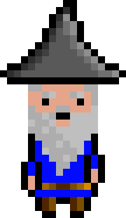 Pixel Wizard Dark Blue
