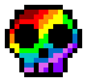 [9664c4] Rainbow skull