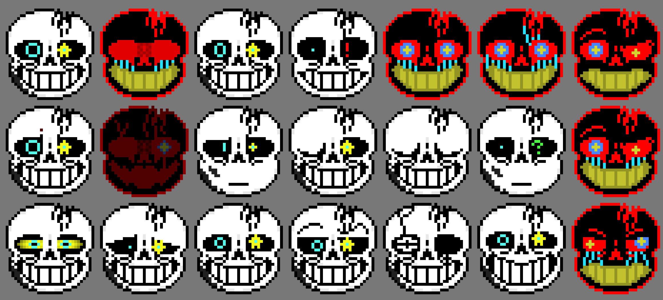 [95be89] A bunch of Ink, and Error, faces