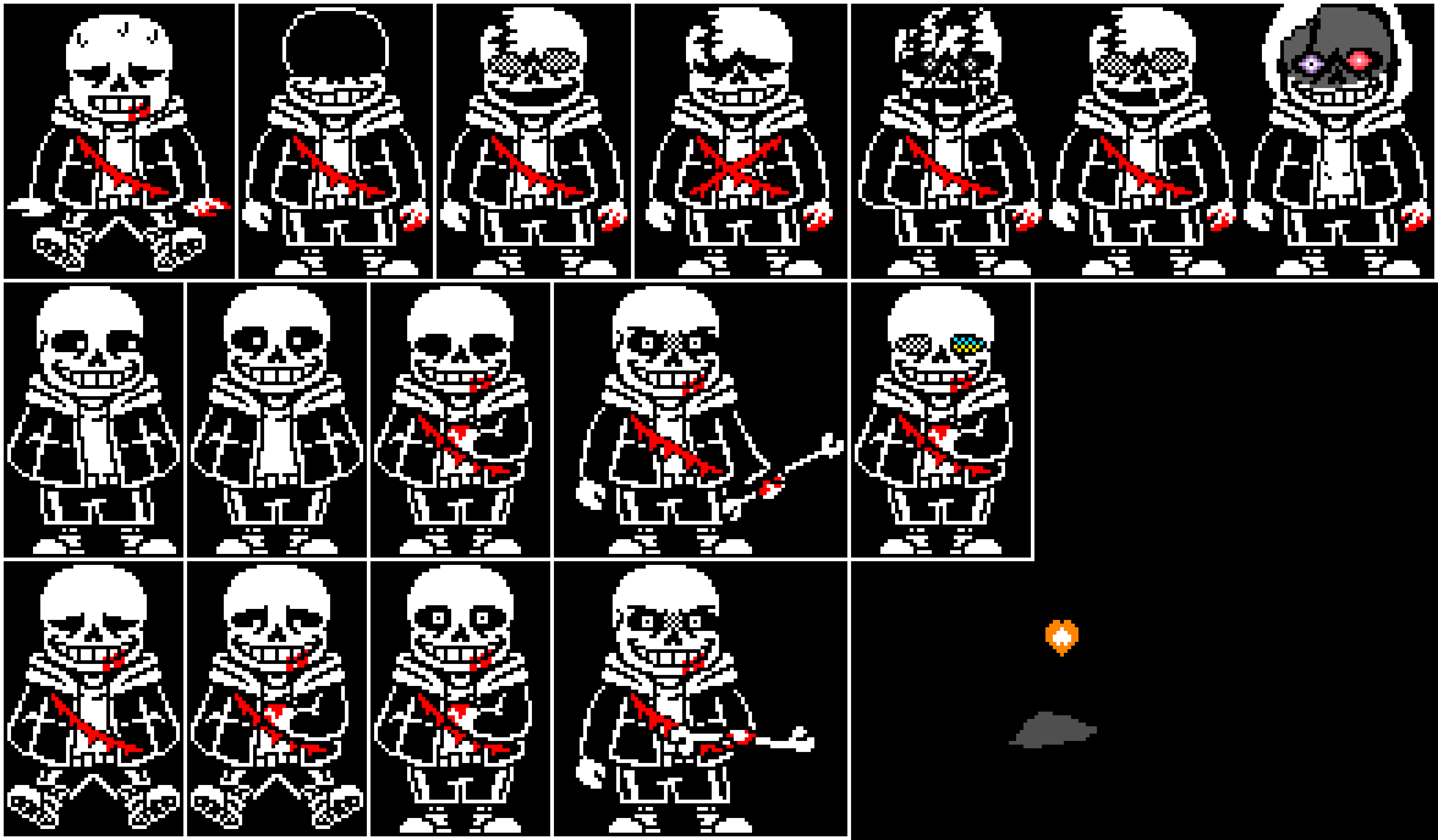 [06c878] Undertale Last Breath Phase 3 , 1 and 2 And Former Time Trio